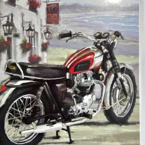 Blank Birthday Card - Motorcycle (Birthday Greeting Card)