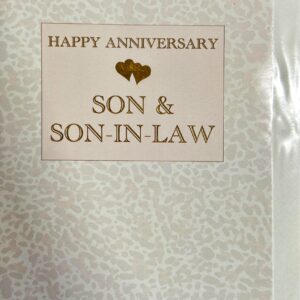 Happy Anniversary Son & Son-In-Law (Anniversary Greeting Card)
