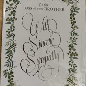 On the Loss of Your Brother with Sincere Sympathy (Sympathy Card)