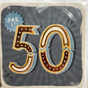 FAB AT 50 (Birthday Greeting Card)