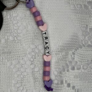 Beaded Personalised Keyring 11.50cm